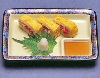 Japanese style rolled omelette with Crab